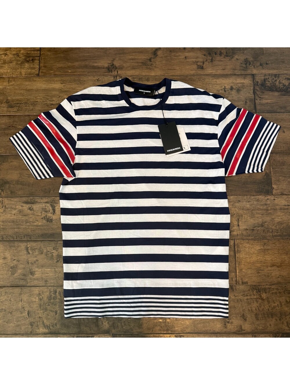 Authentic DSQUARED2 Archival 2017 Striped T-Shirt (NWT)